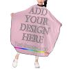 PrintOnDemand Professional Salon Cape for Men 55x66 inch, Design Styling Cape with Photo Text Logo for Adults, Kids, Salon and Home, LightPink view 1
