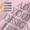 PrintOnDemand Professional Salon Cape for Men 55x66 inch, Design Styling Cape with Photo Text Logo for Adults, Kids, Salon and Home, LightPink view 4