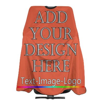 PrintOnDemand Professional Stylist Hairdresser Apron Adults 55x66 inch, with Snap Closure Add Your Image Cutting/Coloring/Perming, Orange