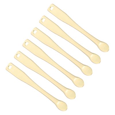 6pcs Electroplating Cream Spoon Makeup Spoons Tool Face Cream Applicator Facial Mask Scoop Face Tool Facial Scoop Makeup Mask Applicator
