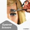 HOME-X Eyebrow Scissors, Stainless Steel Eyebrow Trimmer, Eyebrow-Shaping Tool, Small Trimming Scissors for Grooming view 2