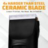 Brio Beardscape V2 Beard Trimmer for Men Professional with Low Friction Ceramic Blade, Cordless Professional Hair Trimmer for Barbers with 4 Hrs of Long Battery Timing, Ideal for Beard & Body (Black) view 3