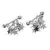 2pcs Pentagram Dangle Breast Rings Body Piercing Jewelry Papilla Studs for Women view 2