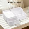 Abiudeng Makeup Organizer for Cosmetic with Drawers,Skincare Organizer for Bathroom for Lipsticks,Jewelry,Nail Care,Eyeshadows-Small White view 2