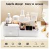 Abiudeng Makeup Organizer for Cosmetic with Drawers,Skincare Organizer for Bathroom for Lipsticks,Jewelry,Nail Care,Eyeshadows-Small White view 3