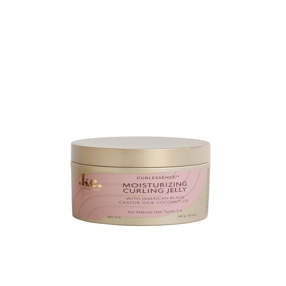 KeraCare CurlEssence Coconut Curling Jelly 11.25 oz - With Jamaican Black Castor Oil & Coconut Oil - Lock in Moisture - For Shiny & Defined Curls