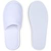 Spa Slippers, Disposable Slippers for Guests Bulk of 6 Pairs - Non-Slip Closed-Toe Premium White Spa Slippers Bulk with Travel Bags - Coral Fleece Hotel Slippers for Women and Men (6 Pair Medium) view 1