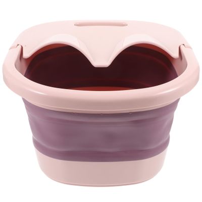 1pc Footbath Washing Foot Basin Bath Spa Tub Portable Wash Sink Wash Basin Soaking Tub Soaker Soak Bath Travel Bucket Massage Silica Gel