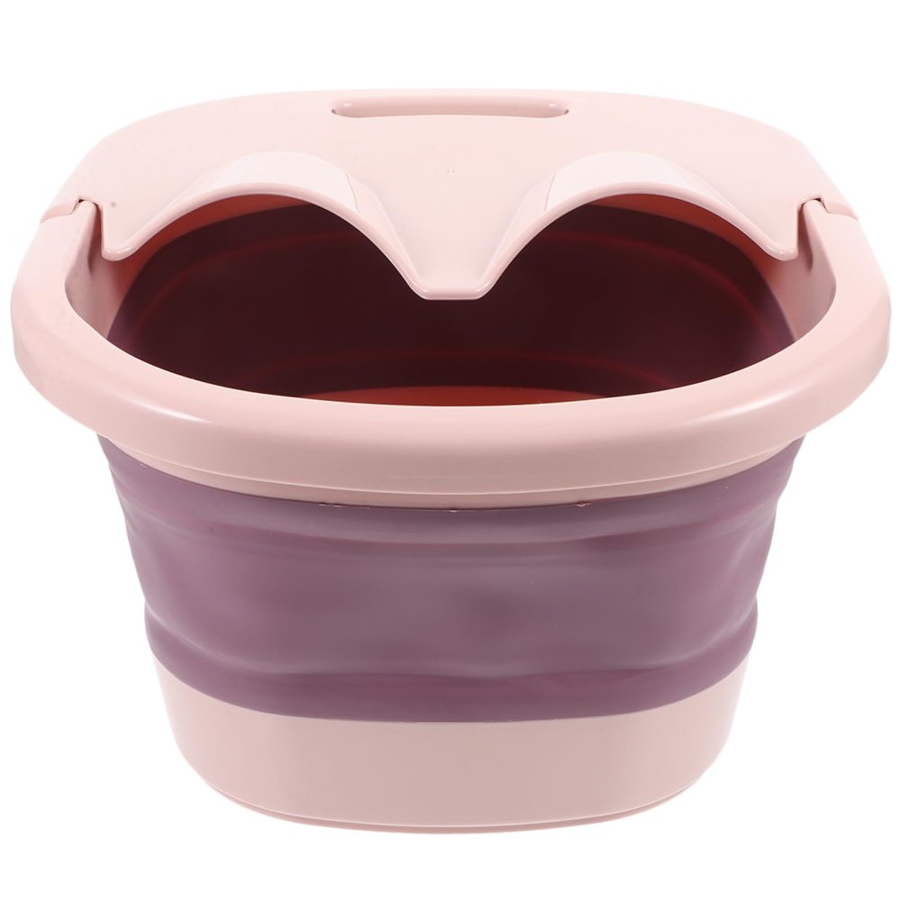 1pc Footbath Washing Foot Basin Bath Spa Tub Portable Wash Sink Wash Basin Soaking Tub Soaker Soak Bath Travel Bucket Massage Silica Gel