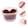 1pc Footbath Washing Foot Basin Bath Spa Tub Portable Wash Sink Wash Basin Soaking Tub Soaker Soak Bath Travel Bucket Massage Silica Gel view 2