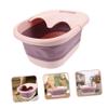 1pc Footbath Washing Foot Basin Bath Spa Tub Portable Wash Sink Wash Basin Soaking Tub Soaker Soak Bath Travel Bucket Massage Silica Gel view 3