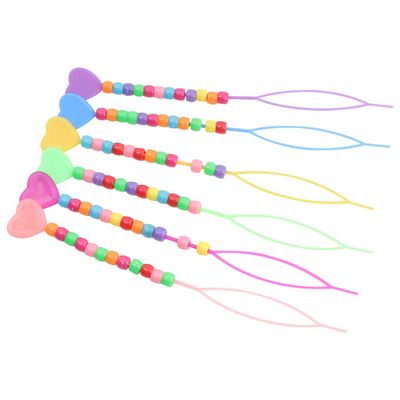 SOLUSTRE 12pcs Hair Braid Needle Portable Hair Styling Tool for Boy Girl with Beads Easy Manual Bun Maker for Elegant Hairstyles for Dance and Parties Random Colors