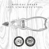 By MILLY High Carbon Steel Professional Nail Clippers for Seniors & Podiatrist Toenail Clippers | Hammer Forged to Trim Thick or Hard Toenails | Heavy Duty Toenail Clippers for Thick Toenails (Silver) view 4