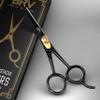 BRV MEN Razor Sharp Beard & Mustache Scissors - 5" - High Carbon Stainless Steel - Facial Hair Trimming Shears - RIGHT HANDED, Black view 3