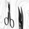 By MILLY Professional Nail Scissors | High Carbon Stainless Steel | Manicure | Razor Sharp Curved Blade for Women - 100% Stainless Steel Beauty Scissors for Nails (Black) view 3
