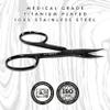 By MILLY Professional Nail Scissors | High Carbon Stainless Steel | Manicure | Razor Sharp Curved Blade for Women - 100% Stainless Steel Beauty Scissors for Nails (Black) view 4