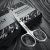 By MILLY High Carbon Stainless Steel Professional Nail Scissors for Manicure | Razor Sharp Curved Blade Beauty Scissors for Women (Silver) view 2