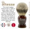 Altesse 78100P European White Badger Shaving Brush for Shave Cream, Shaving Soap, Shaving Cream Foam and Lather for Wet Shave With Shaving Razor, Safety Razor, and Straight Razor. Made in France view 2