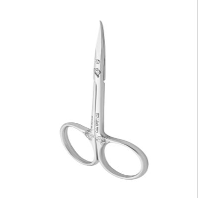 Staleks Exclusive 21 Type 1 Hook-shaped blade Cuticle Scissors (Magnolia) Enhanced Visibility, Medium Handles
