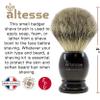 Altesse 75108 European Grey Badger Shaving Brush for Shave Cream, Shaving Soap, Shaving Cream Foam and Lather for Wet Shave With Shaving Razor, Safety Razor, and Straight Razor. Made in France view 2