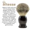 Altesse 75108 European Grey Badger Shaving Brush for Shave Cream, Shaving Soap, Shaving Cream Foam and Lather for Wet Shave With Shaving Razor, Safety Razor, and Straight Razor. Made in France view 3