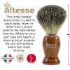 Altesse 78310 Russian Grey Badger Shaving Brush for Shave Cream, Shaving Soap, Shaving Cream Foam and Lather for Wet Shave With Shaving Razor, Safety Razor, and Straight Razor. Made in France view 2
