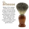 Altesse 78310 Russian Grey Badger Shaving Brush for Shave Cream, Shaving Soap, Shaving Cream Foam and Lather for Wet Shave With Shaving Razor, Safety Razor, and Straight Razor. Made in France view 3