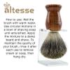 Altesse 78310 Russian Grey Badger Shaving Brush for Shave Cream, Shaving Soap, Shaving Cream Foam and Lather for Wet Shave With Shaving Razor, Safety Razor, and Straight Razor. Made in France view 4