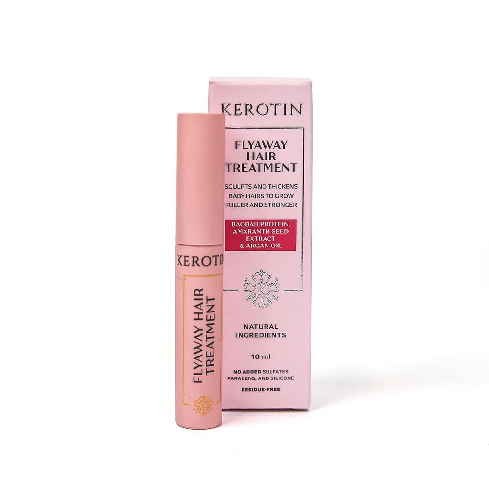 Kerotin Flyaway Hair Serum Treatment | Quick Baby Hair & Frizz Control Finishing Stick | Styling & Stimulate Hair Edge Growth - Free of Silicone, Parabens, Sulfate & Sodium Chloride | Made in the USA