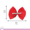 6 inch Christmas Bow for Girls Xmas Hairbow - Stars Chiffon with Rhinestones view 4