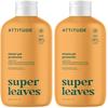 ATTITUDE Natural Moisturizing Body Wash, EWG Safe, Gentle on Sensitive Skin, Hypoallergenic Energizing Shower Gel, Orange Leaves, 16 Fl Oz (Pack of 2) view 1