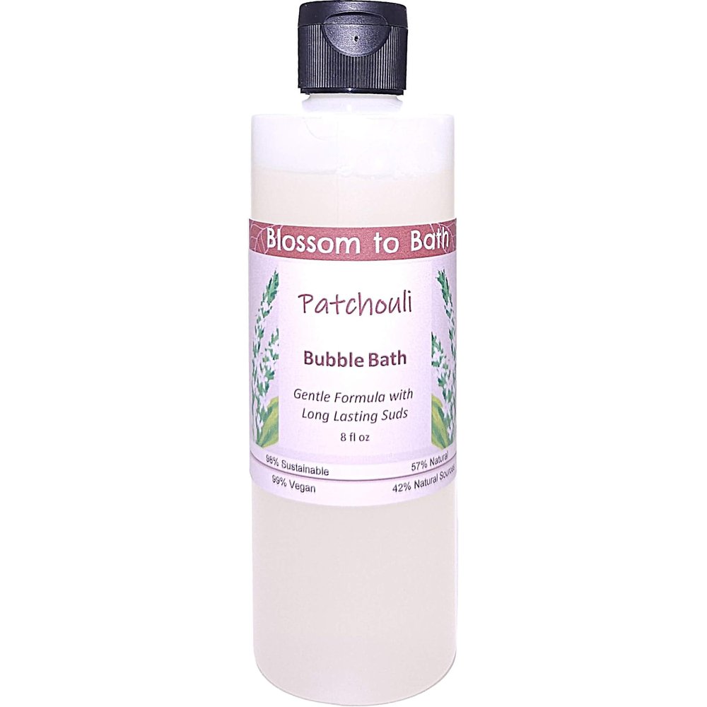 Patchouli Bubble Bath (8 Ounce) - Pure Essential Oil Fragrance - Creates A Tub Full of Lasting Bubbles with a Woodsy Exotic Scent