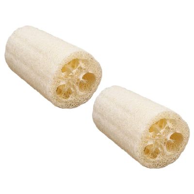 Cabilock 2pcs Natural Loofah Bath Towel Exfoliating Scrubbing Tool for Skin Cleaning Soft and Comfortable Shower Back Scrubber for Bathing and Massage