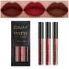 AMY'S DIARY 3Pcs Dark Red Brown Matte 24-Hour Liquid Lipstick Sets, Permanent Stay On Lipstick Lip Set Smudge Proof Matte Labial Mate For Women 24 Horas Originales(Set02) view 1