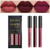 AMY'S DIARY 3Pcs Dark Red Matte 24 hour Liquid Lipstick Sets,Matte Lip Stain Long Lasting 24 Smudge Waterproof Lip Gloss Gift Makeup Set Lipstick for Women Lippies (06) view 1