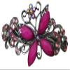 Butterfly Barrette w. Sparkly Crystals Colorful BeadsU86800-0053HP view 1