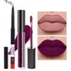 2pcs Matte Dark Purple Lip Liner and Lipstick Makeup Set, burgundy Matte Lipstick 24H and Lip Liner Set Deep Berry Matt Lip Gloss Waterproof Long Lasting Lip Liner Lipstick Set Dark Colors (#01) view 1