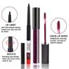 2pcs Matte Dark Purple Lip Liner and Lipstick Makeup Set, burgundy Matte Lipstick 24H and Lip Liner Set Deep Berry Matt Lip Gloss Waterproof Long Lasting Lip Liner Lipstick Set Dark Colors (#01) view 3