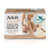 Nad's Professional Microwaveable Hard Stripless Wax - Plastic-Free, Vegan, 300g with Wooden Spatula view 1