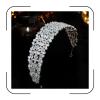 Aoligrace Cubic Zirconia Wedding Bride Headband CZ Tiaras and Crowns for Women Sweet 16 Large Headpiece Hair Accessories (Silver) view 1