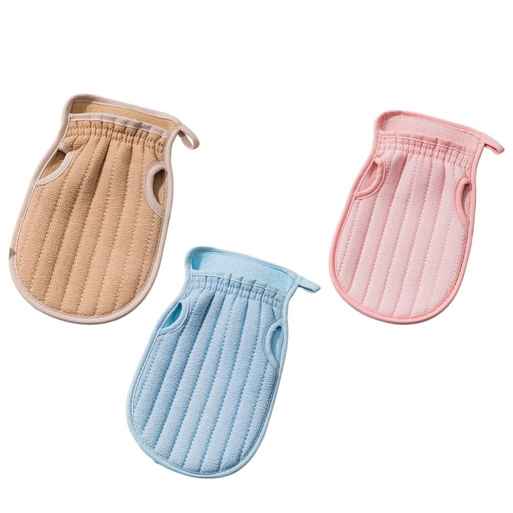 3pcs Double Sided Bath Towel Bath Sponge Scrubber Kids bodywash Baby Body wash Shower exfoliating Scrubber Body Scrub mitt Skin mitt Skin Cleaning