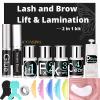 Eyelash Perm Eyebrow Lamination 2 in 1 Kit Easy DIY at Home 5 Minutes Curl Lift Long-Lasting a Month Professional Tool Make Lash and Brow More Volume 6 Weeks (2 1-Lash kit), Black view 1