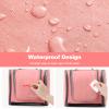 Ergocar Hanging Travel Toiletry Bag for Women & Men, Waterproof Travel Makeup Bag, Bathroom & Shower Travel Organizer with Elastic Band Holders for Family, Cosmetics, Brushes, Pink view 4