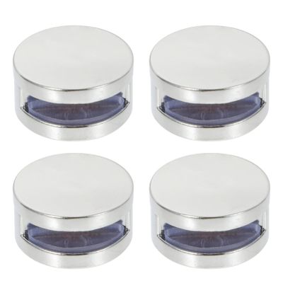 Beaupretty 4pcs Mirror Fixing Clips Punch Glass Fixing Clamps Practical Zinc Alloy Mirror Fixators Silver for Home Indoor Use