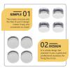 Beaupretty 4pcs Mirror Fixing Clips Punch Glass Fixing Clamps Practical Zinc Alloy Mirror Fixators Silver for Home Indoor Use view 2