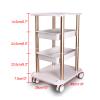Hair Salon Trolley Rolling Cart Beauty Rolling Trolley Cart Storage Organizer Hairdressing Tool Station Super Load-Bearing & Silent Roller (E-4-Layer (ABS+Aluminum)) view 2