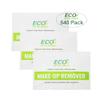 ECO amenities Makeup Remover Wipes Aloe Vera & Vitamin E - 540 Count Individually Wrapped Packets - Unscented Fabric Face Cleansing - Bulk Makeup Wipes for Hotels & Motels view 4