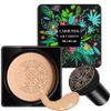 1PCS Mushroom Head Air Cushion CC Cream,CAHIUYOA BB Cream Foundation Full Coverage Concealer Long Lasting Liquid Matte Makeup Foundation with Mushroom Makeup Sponge-Natural view 1