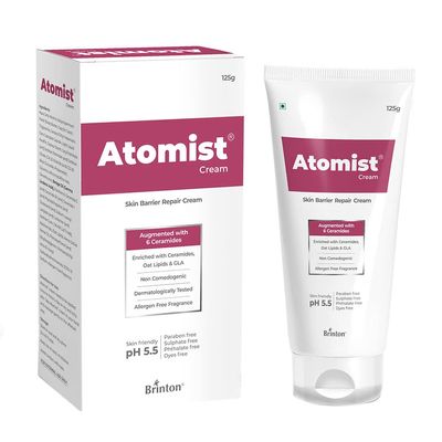 Brinton Atomist Moisturizing Cream for Dry & Sensitive Skin|Enriched with Ceramides & Oat Lipids | Non-Comedogenic | Fragrance-Free & Allergen-Free | Paraben, Sulphate, Phthalate & Dye-Free, 4.4 oz.