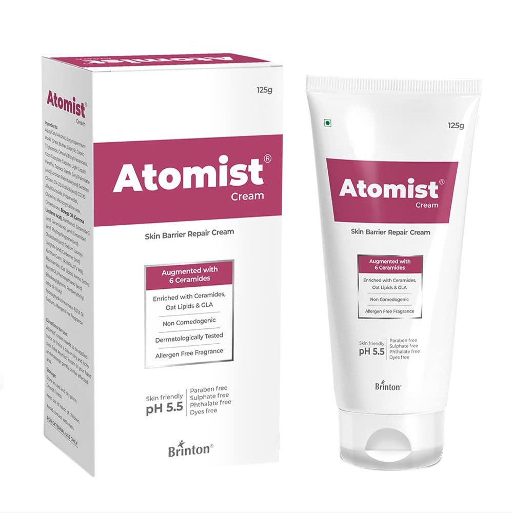 Brinton Atomist Moisturizing Cream for Dry & Sensitive Skin|Enriched with Ceramides & Oat Lipids | Non-Comedogenic | Fragrance-Free & Allergen-Free | Paraben, Sulphate, Phthalate & Dye-Free, 4.4 oz.